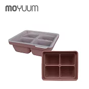 MOYUUM 韓國 白金矽膠副食品分裝盒 -  4格 - 可可粉