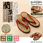【IKEHIKO】汗臭分解藺草室內外日式花紋拖鞋(5431692)