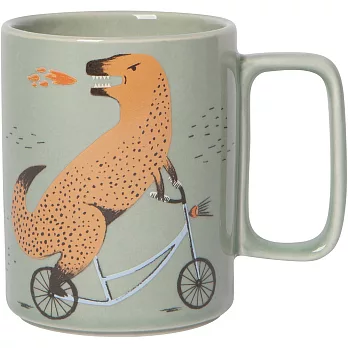 《DANICA》陶製馬克杯(單車動物414ml) | 水杯 茶杯 咖啡杯