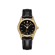 CASIO 卡西歐 LTP-1094Q 時尚簡約文青小巧錶面金框皮帶手錶 -1A