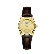 CASIO 卡西歐 LTP-1094Q 時尚簡約文青小巧錶面金框皮帶手錶 -9A