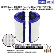 Dyson適用於純冷TP06 TP07 TP09冷暖Pure Hot+Cool HP06 HP07 HP09 副廠HEPA濾網