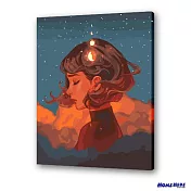 [HOMEHERE] DIY數字油畫/ 少女 日月星辰