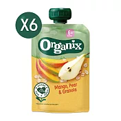 英國Organix】燕麥纖泥-芒果洋梨100gX6