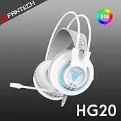FANTECH HG20 RGB立體聲電競耳機-白色款