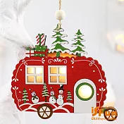 【iSFun】紅色聖誕＊手工木製光影可掛造型夜燈  汽車