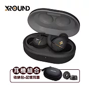 (XF01)XROUND FORGE NC 降噪真無線耳機(黑金) 超值組(收納包+海棉耳塞)