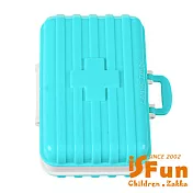 【iSFun】旅行專用＊行李箱造型6格藥盒 藍