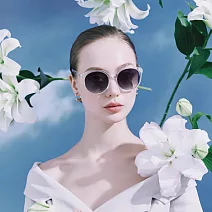 LE FOON：ROUND FRAME sunglasses 成人墨鏡 太陽眼鏡 UV400  - crystal