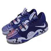 Nike 籃球鞋 PG 6 EP 藍 紫 男鞋 Paul George 6代 保羅 運動鞋 變形蟲 腰果花 DH8447-400