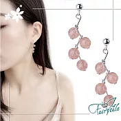 【伊飾童話】草莓氣泡*水晶珠銅電鍍耳環