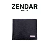 【ZENDAR】限量2折 頂級NAPPA牛皮極光紋8卡皮夾 安東尼奧系列 全新專櫃展示品(黑色)