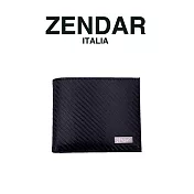 【ZENDAR】限量2折 頂級NAPPA牛皮碳纖維紋8卡皮夾 朱利安系列 全新專櫃展示品(黑色)