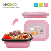 Lexngo兒童矽膠餐盒大 粉色