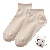 【ONEDER 旺達棉品】有機棉1/2中統羅紋襪 22-26公分 短襪 襪子 嚴選通過IDFL國際紡織檢測 AN-A301 米