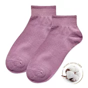 【ONEDER 旺達棉品】有機棉1/2中統羅紋襪 22-26公分 短襪 襪子 嚴選通過IDFL國際紡織檢測 AN-A301 芋