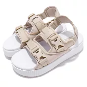 Puma 涼鞋 Platform Slide YLM 19 奶茶色 白 厚底 可調整 女鞋 休閒 36942402
