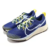 Nike 慢跑鞋 React Pegasus Trail 4 男鞋 深藍 奶油底 路跑 支撐 緩震 運動鞋 DJ6158-400
