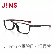 JINS AirFrame 學院風方框眼鏡(AMRF21S171) 酒紅
