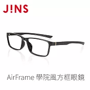 JINS AirFrame 學院風方框眼鏡(AMRF21S171) 黑色