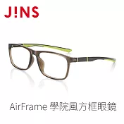 JINS AirFrame 學院風方框眼鏡(AMRF21S172) 深卡其