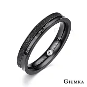 GIUMKA情侶戒指尾戒鋼飾愛與和平男女情人對戒 黑色 單個價格 MR07001 情人節推薦 3 細版美國圍3號
