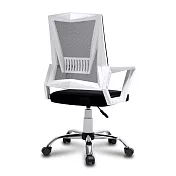 IDEA-新設計曲線透氣網布電腦椅 白色
