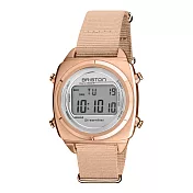 BRISTON STREAMLINER DIGITAL 時尚潮流電子腕錶-玫瑰金X奶茶色