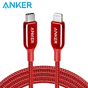 ANKER A8843 快充線 1.8M USB-C to Lightning 紅色