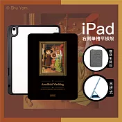 【Knocky貓美術館聯名】『阿諾菲尼貓夫妻的婚禮』iPad 7/8/9 10.2吋 平板保護殼(三折式/硬底軟邊/右側筆槽保護套)