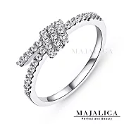 Majalica戒指尾戒三環結925純銀戒指女戒 精鍍正白K/玫瑰金 單個價格 PR4011 3 銀色美國圍3號