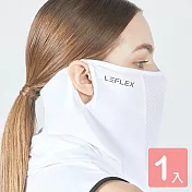 《真心良品》韓國LEFLEX高爾夫運動防曬面罩-1入組 白色