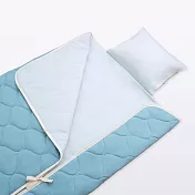 【和諧生活有機棉】兒童睡袋組 湖藍