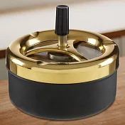 《Premier》下壓式菸灰缸(黑金9.5cm) | 煙灰缸