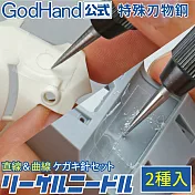 日本GodHand神之手雕刻線替換針頭組GH-RN-SET(2入;圓錐頭+四角錐尖;特殊刃物鋼)