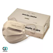 【ONEDER旺達棉品】Marie Claire 美麗佳人一般醫療口罩(30入組) 平面醫療口罩 MC-BZ004 大地灰(成人)
