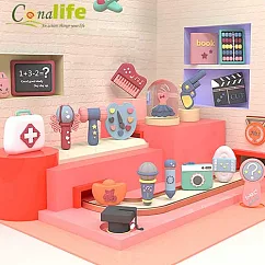 [Conalife] 卡通造型寶寶抓周道具10件套裝禮盒組 (1組) ─ 女寶款