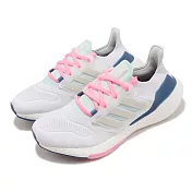 adidas 慢跑鞋 Ultraboost 22 W 女鞋 白 粉紅 藍 緩震 路跑 運動鞋 愛迪達 GX5929
