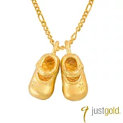 【Just Gold 鎮金店】彌月系列 黃金墜子-Babe返學鞋(不含鍊)