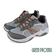 【GREEN PHOENIX】男 休閒鞋 運動鞋 雙色 拼接 綁帶 台灣製 JP26.5 黑色