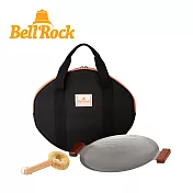 【韓國Bell’Rock】複合金不鏽鋼蜂巢節能烤盤組28cm(附收納袋、木質手柄、清潔刷)