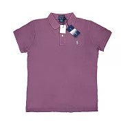 Polo Ralph Lauren 女版經典素色馬球刺繡短袖POLO衫  葡萄紫 S