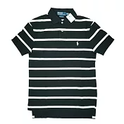 Polo Ralph Lauren 男版條紋短袖POLO衫  黑白 S
