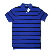 Polo Ralph Lauren 男版條紋短袖POLO衫 藍黑 S
