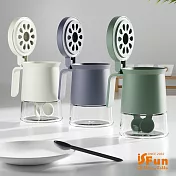【iSFun】品味生活*玻璃湯匙開蓋式調味罐 綠