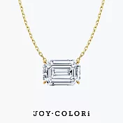 【JOY COLORi】50分 18K黃金 經典恆星綠柱鑽石項鍊