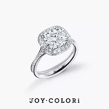 【JOY COLORi】2.3克拉 PT950鉑金 極光花園墊形鑽石戒指