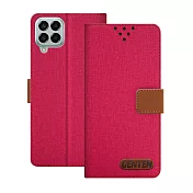 GENTEN for Samsung Galaxy M33 自在文青風支架皮套 紅色