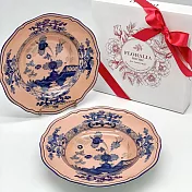 《義大利第一名瓷 Ginori 1735 -Oriente Italiano》24cm湯盤二件禮盒組 裸粉色