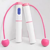 RAY FAIR 美好生活 新版智能電子計數 健身負重兩用跳繩-(2色可選) 粉白色